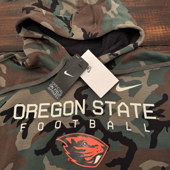 Nike Oregon State Beavers Military Appreciation Team Issue Camo Hoodie - Picture 2 of 5